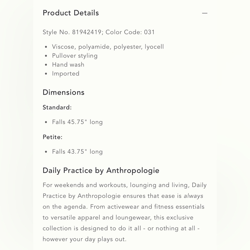 NWT Anthropologie/Daily Practice Ribbed Sweater Midi Dress, Size L - Picture 4 of 11